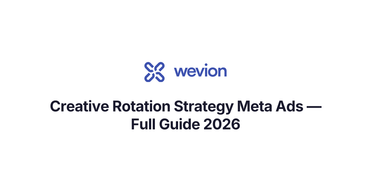 Creative Rotation Strategy Meta Ads — Full Guide 2026 | Wevion