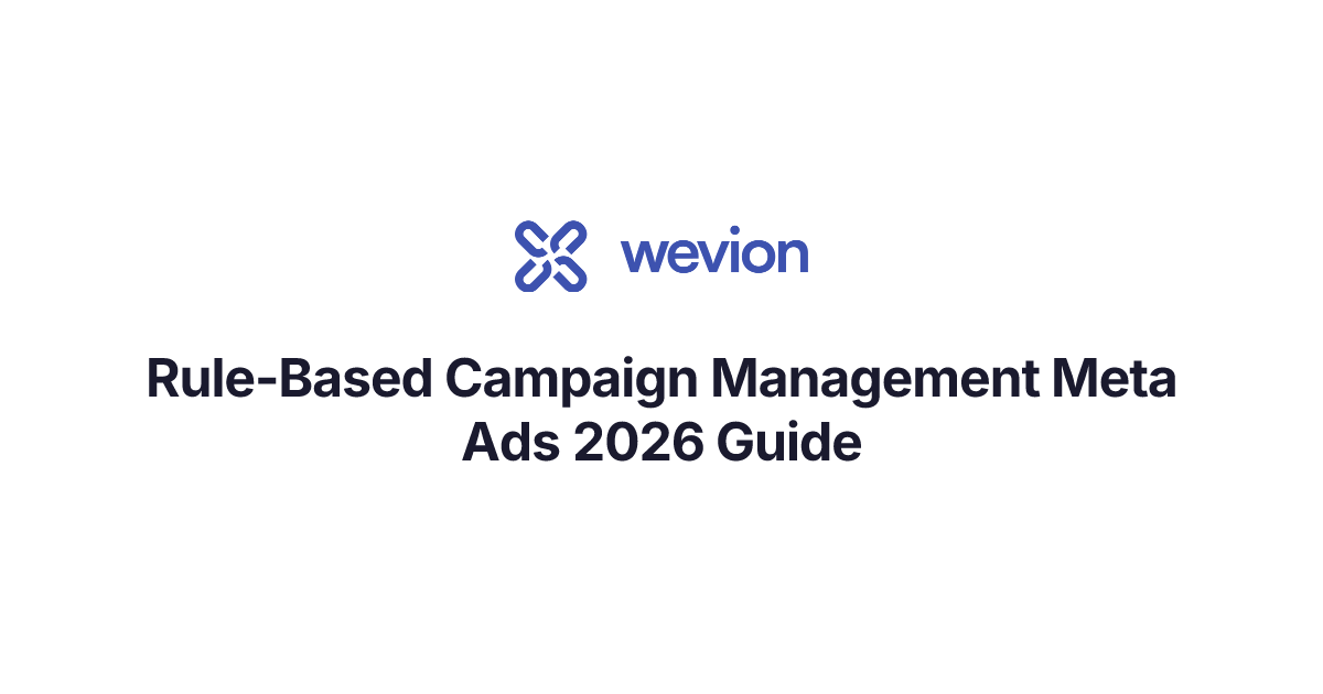 Rule-Based Campaign Management Meta Ads 2026 Guide | Wevion