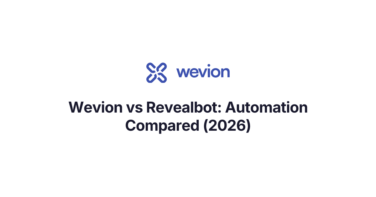 Wevion vs Revealbot: Automation Compared (2026) | Wevion
